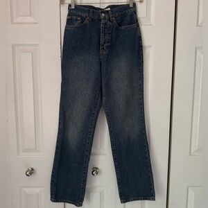 Top Shop straight leg jeans with cinched in back